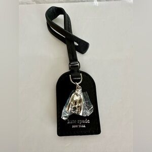 Kate Spade Black Tag with Silver Charm